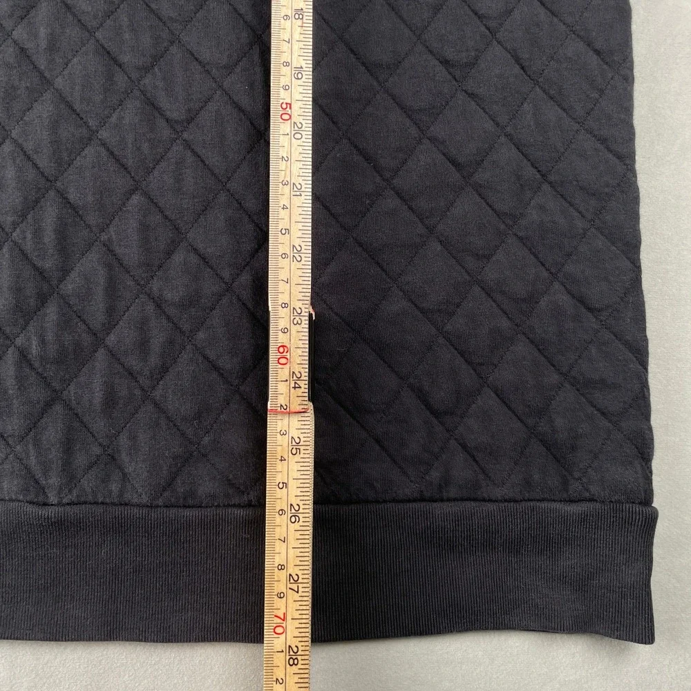Levi Strauss & Co Sweatshirt Mens‎ L Black Quilted Casual Crewneck Long Sleeve